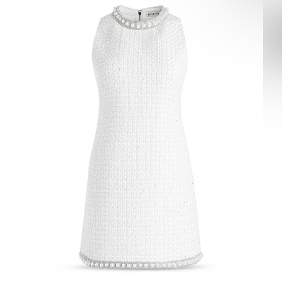 Alice and Olivia Coley Embellished Tweed Mini dress size 10 - Picture 5 of 9